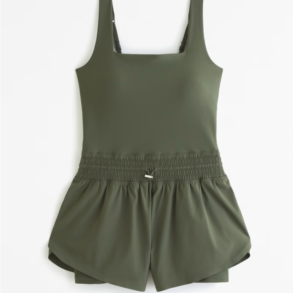 Abercrombie & Fitch Olive Green Athletic Romper